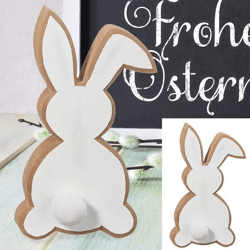 Kleine Hasensilhouette Figur - 13cm Dekorativer Hasen Umriss für Wohn- und Gartengestaltung