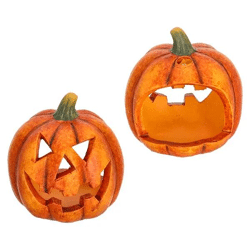 Kleine Kürbis-Kerzenhalter, Entwurf 1, S, ca. 8cmH - Herbstliche Stimmung im Handumdrehen