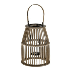 Kleine Laterne mit Henkel, Rattan, Kegelform, S, ca. 25cm Höhe – Natürliche und stilvolle Beleuchtung