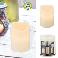 Kleine LED Echtwachskerze – Flammenlos und Sicher, 6,5cm Hoch