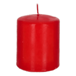 Kleine Rote Stumpenkerze, 6x8cm - Kompakter Dekorationsakzent