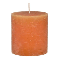 Kleine Rustikale Stumpenkerze in Honig, 7x8cm - Charmantes Lichtelement