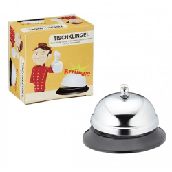 Kleine Tischklingel, 8,5cm - Stilvolles Signal für Gastronomie & Büro