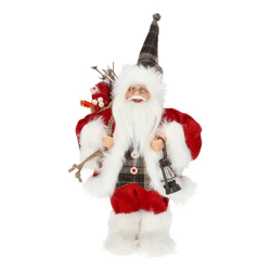 Kleine Weihnachtsmann-Figur, Stehend, Rot, 30 cm, Ideale Tischdekoration