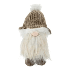 Kleiner Brauner Gartenwichtel - Niedliche Erdige Deko, 28 cm Hoch