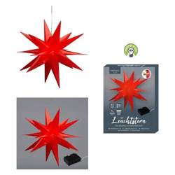 Kleiner Faltbarer LED Stern, Rot, Outdoor, Ø 35cm – Leuchtende Dekoration