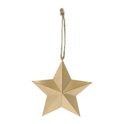 Kleiner Goldener Sternanhänger, Durchmesser ca. 13cm - Eleganter Weihnachtsschmuck
