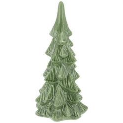Kleiner Grüner Keramik-Tannenbaum - Kompakte Weihnachtsdeko, 20 cm Hoch