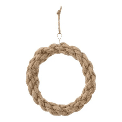 Kleiner Jute-Hängering, Öko-Bastelring, Durchmesser ca. 16 cm