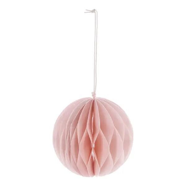 Kleiner Rosa Waben-Dekoanh&auml;nger, Rund, Durchmesser 8cm