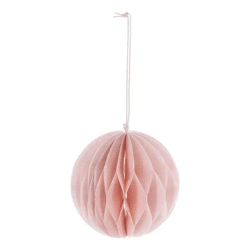 Kleiner Rosa Waben-Dekoanhänger, Rund, Durchmesser 8cm