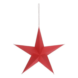 Kleiner Roter Papierstern, Klassisches Design, Durchmesser 20cm