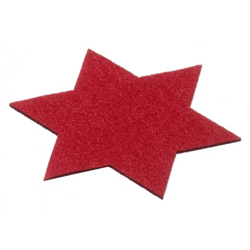 Kleiner Roter Stern-Untersetzer, 15 cm Durchmesser - Praktischer Tischschutz