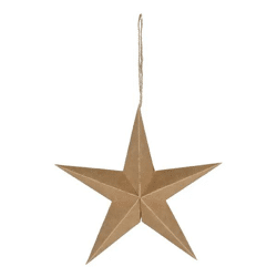 Kleiner Schlichter Papierstern, Naturfarben, 20cm Durchmesser