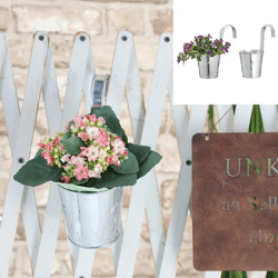 Kleiner Zink-Blumentopf Springflower - Durchmesser 11cm