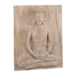 Small Buddha mural, design 2, approx. 45x58x8.5cm - Peaceful wall decoration