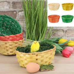 Kleines Ovales Osterkörbchen-Set, 4 Stück, Maße 19x14cm