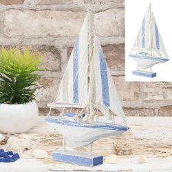 Kleines Segelboot-Modell, ca. 21,5 cm - Kompaktes maritimes Dekor