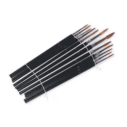 SMALL ROUND BRUSH SET ;High-quality mini round brush set: precision brushes for detailed work and fine art