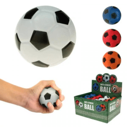 Crumpleable stress ball in soccer design, diameter approx. 6 cm