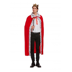 Königskostüm Umhang Für Erwachsene, Majestätische Cape Verkleidung, Royal Blau