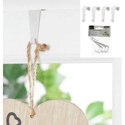 Kompakte Weiße Tür- und Fensterhaken - 4er Set, 4cm Hoch