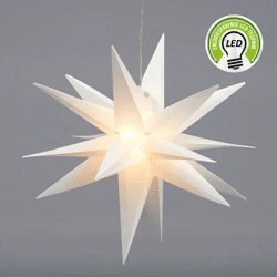 Kompakter Falt-LED-Stern, SMD, Elfenbein, Outdoor, Klein, Ca. 35cmD - Strahlende Deko für Draußen