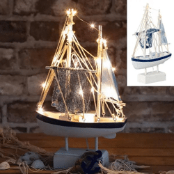 Kompakter LED-beleuchteter Fischkutter, Länge ca. 32 cm