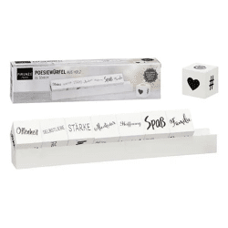 Kreatives DIY Poesie-Würfel-Set, 32x6 cm - Gestalte deine eigenen Gedichte
