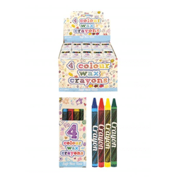 Kreidewachs-Set, 4 Stück im Karton, 8cm – Vielseitige Wachskreide für Künstler und Hobby