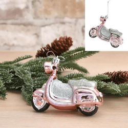Kunststoff Motorroller Weihnachtsbaumanhänger, Festliche Deko, 12x9 cm