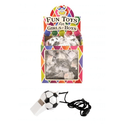 Kunststoff-Pfeife Fußball - 6 cm mit 61 cm Maserung