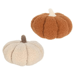 Kuscheliger Kürbis Plüschset, 3 Stück, Herbstdeko, 20 cm Durchmesser