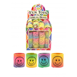 Lächelndes Gesicht Feder - 3,5 cm x 3,5 cm, Regenbogenfarben