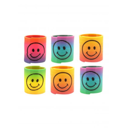 Lächelndes Gesicht Linse 3,5 cm x 3,5 cm - Regenbogen, Farbenfroh, Kinder-Spaß