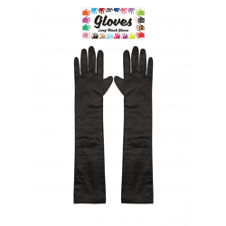 Lange schwarze Handschuhe 45 cm für Erwachsene – elegante Abendgarderobe