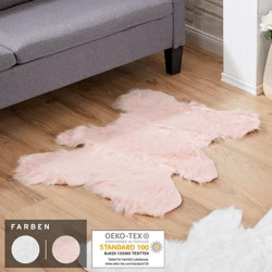 Langhaar Bär Dekofell, 2er Set, Ca. 75x90cm – Luxuriöse Gemütlichkeit