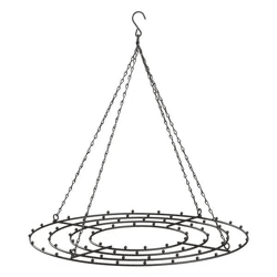 Large Black Circular Wall Frame, Decorative Hanging, 42cm Diameter