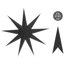 Large Black Paper Star: 9-Point, Extra Large, Approx. 120cmD - SEO-Optimized Listing for Visibility