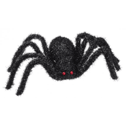 Large Black Spider with Red Eyes, Approx. 70cm Diameter