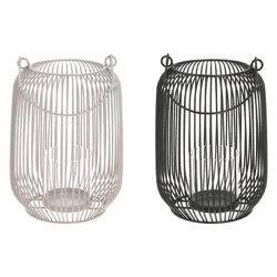 Laterne mit Henkel, ovale Streben, 3er-Set, 22 cm hoch – Stilvolle und langlebige Deko