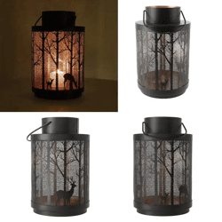 Laterne mit Wintermotiv, 30 cm Hoch – Stimmungsvolle Beleuchtung für die Feiertage