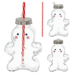 Lebkuchenmann Motiv Trinkglas, Großzügige 440ml