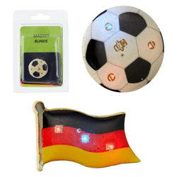 LED Blinkie WM, 2er-Set, Blinkt in Rot und Blau, Ideal für Sportevents