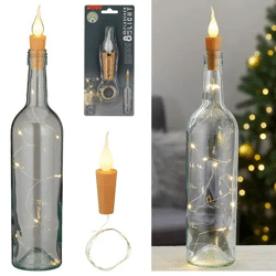 LED Flaschenkerzenlicht, 8 Glühbirnen - Dekorative Beleuchtung für Flaschen