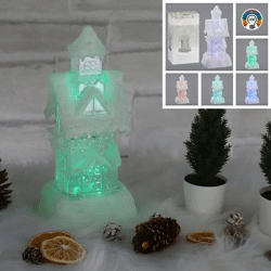 LED-Glam-Haus, Farbwechsel, 6 LEDs, 25 cm hoch - Stilvolle, leuchtende Dekoration