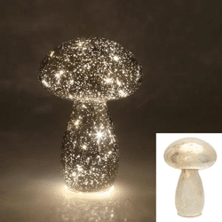 LED Glaspilz Leuchte, Zauberhafte Dekoration, Ca. 21cm Hoch