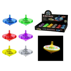 LED Kreisel, 6er-Set, Durchmesser ca. 5cm – Buntes Spielzeug für Kinder