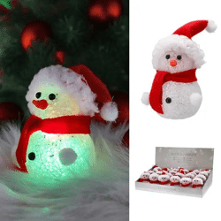 LED Leuchte Schneemann, 12cm Hoch, Weihnachtliche Tischdekoration