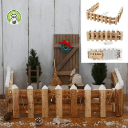 LED fence with snow coating, natural look, approx. 90x10cm